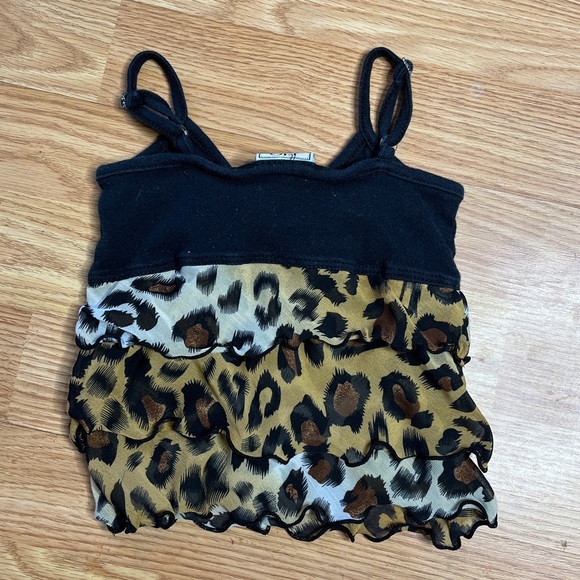 JoJo Designs Black and Cheetah Print Tank Top Baby Girl 6-12 months - Picture 5 of 5